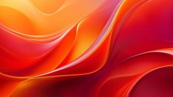 Vibrant abstract waves in shades of orange and red flowing seamlessly in a dynamic composition photo