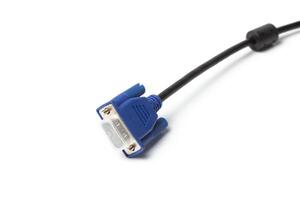 VGA tech pc input cable connector isolated on white background photo