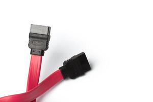 Cable computer bus with plug isolated on white background photo