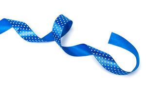brillante azul cinta aislado en blanco foto