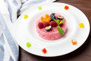 pink mochi japanese sweet rice treat photo