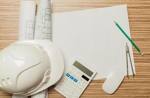 Set of architect tools photo