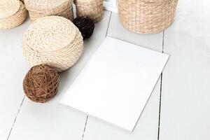 Mock up, photo paper, white sheet