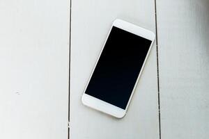 mobile, smartphone with black blank screen photo