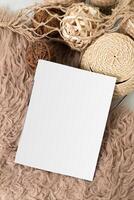 Mock up, photo paper, white sheet