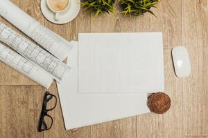 Set of architect tools photo