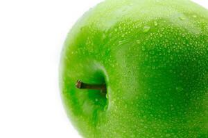 Perfect Fresh Green Apple Isolated on White Background photo