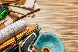 Set of architect tools photo