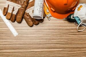 Set of architect tools photo