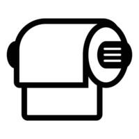 Simple Icon of Toilet Paper Roll in Minimalist Style vector
