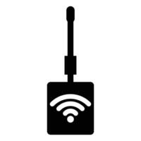 Wireless Signal Receiver with Antenna Icon Design vector