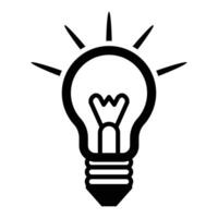 Light Bulb Icon for Innovation and Ideas vector