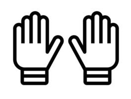 Simple Outline of Two Raised Hands Icon vector