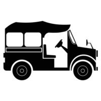 Classic Tuk-Tuk Vehicle Silhouette Design vector
