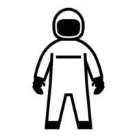 Minimalist Astronaut Icon for Digital Use vector