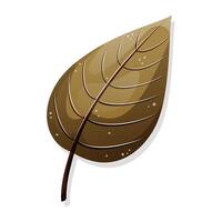 Autumn green leaf vector