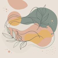 A dynamic abstract background featuring flowing curves and organic shapes, blending vibrant blues and purples with warm accents of gold and orange. Composition creates a sense of depth and movement. vector