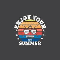 summer vives shirt design vector