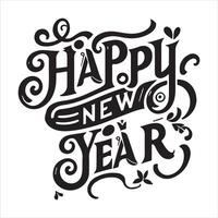 Happy 2025 New Year's Day vector