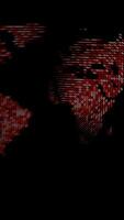 An Abstract Red Map Visualization that incorporates Digital Patterns for enhanced engagement video