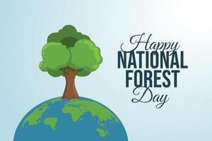 National Forest Day design template good for celebration usage. National Forest Day design. flat design. eps 10. vector