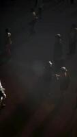 The Enigmatic and Mysterious Figures in the Shadows during a Gloomy Night Scene Set video