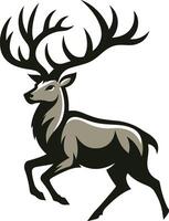 silhouette of a deer on white background eps 10 vector