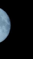 A CloseUp View of a Beautiful, Shimmering Full Moon Set Against a Dark Night Background video