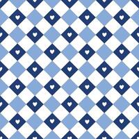 Dynamic Aesthetic Designs. Seamless Geometric Patterns with Colorful Rhombuses and Hearts for Trends vector