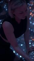 An Elegant Nighttime Scene Adorned with Sparkling Lights That Captures the Eye and Heart video