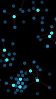 An Abstract Representation of Molecular Structure Featuring Cyan Nodes and Various Connections video