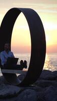 Experiencing the Sunset Workspace A Truly Peaceful Moment Surrounded by Natures Beauty video