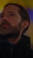 An Artistic Candid Portrait of a Thoughtful Man Engaged in Deep Contemplation and Reflection video