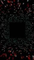 A captivating abstract digital tunnel that features a mesmerizing motion of colorful particles video