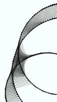 This is an intricate and complex geometric pattern presented in a striking black and white design video