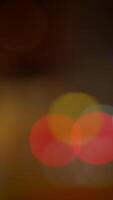 a abstrato representação do noite luzes apresentando uma lindo e colorida bokeh efeito video