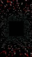 A dynamic abstract tunnel filled with colorful particles creating an immersive visual experience video