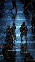Exploring the interplay between silhouettes and digital data in our modern environment today video
