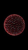 An Eyecatching Dynamic Red Sphere Filled with Luminous Particles and Vibrant Colors video