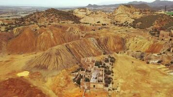 Aerial view of the Mazarron mines. video