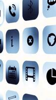 A collection of modern user interface icons specifically designed for media and applications video