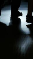 The mysterious shadows of movement are captured in time and space, creating a unique visual video