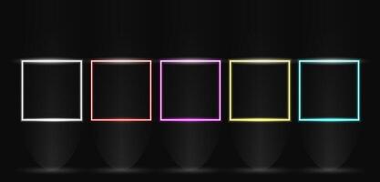Scan qr code neon glowing light editable vector