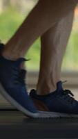 Engaging in Running on Treadmill A CloseUp Perspective for Enhanced Fitness and Wellness video
