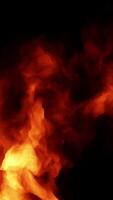 Dynamic Flames and Fiery Swirls in a Dark Background, Creating an Intense and Bold Atmosphere video