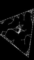 Exploring Geometric Abstraction through Complex Network Connections and Intricate Triangular Shapes video