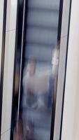 Escalator View A Blurred Perspective on Modern Architecture in Urban Environments Today video