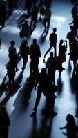 Silhouettes of moving people create an intriguing and captivating visual experience video