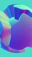 An Abstract 3D Shape Featuring a Beautiful Colorful Gradient and Dynamic Fluid Design Style video