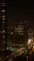 A Stunning Nightscape of a Beautiful City Skyline Featuring Its Brilliantly Illuminated Buildings video